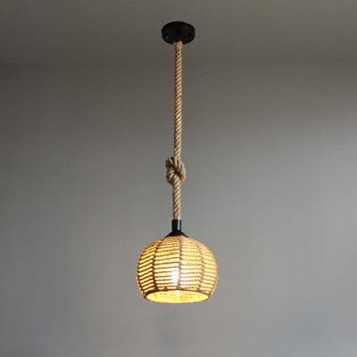 American Round Hemp Rope Chandelier