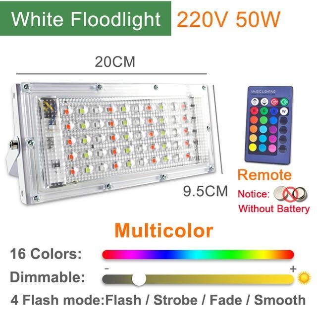 LED Floodlight 100W 50W 10W LED Spotlight IP65 Waterproof Outdoor Refletor Lighting Square Lamp Garden Flood Light
