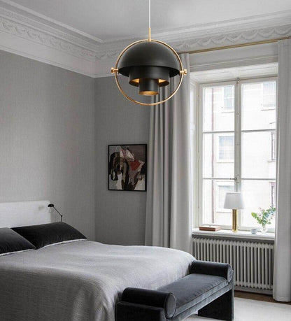 Modern Design Simple Semicircle Copper Color Rotatable Pendant Lights Cafe Restaurant Study Living Room Decoration Pendant Lamps