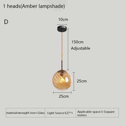 Modern LED Pendant Lights Hotel Living Room Restaurant Lighting Bedroom Light Fixtures Home Decoration Hanging Lamp Glass Lights