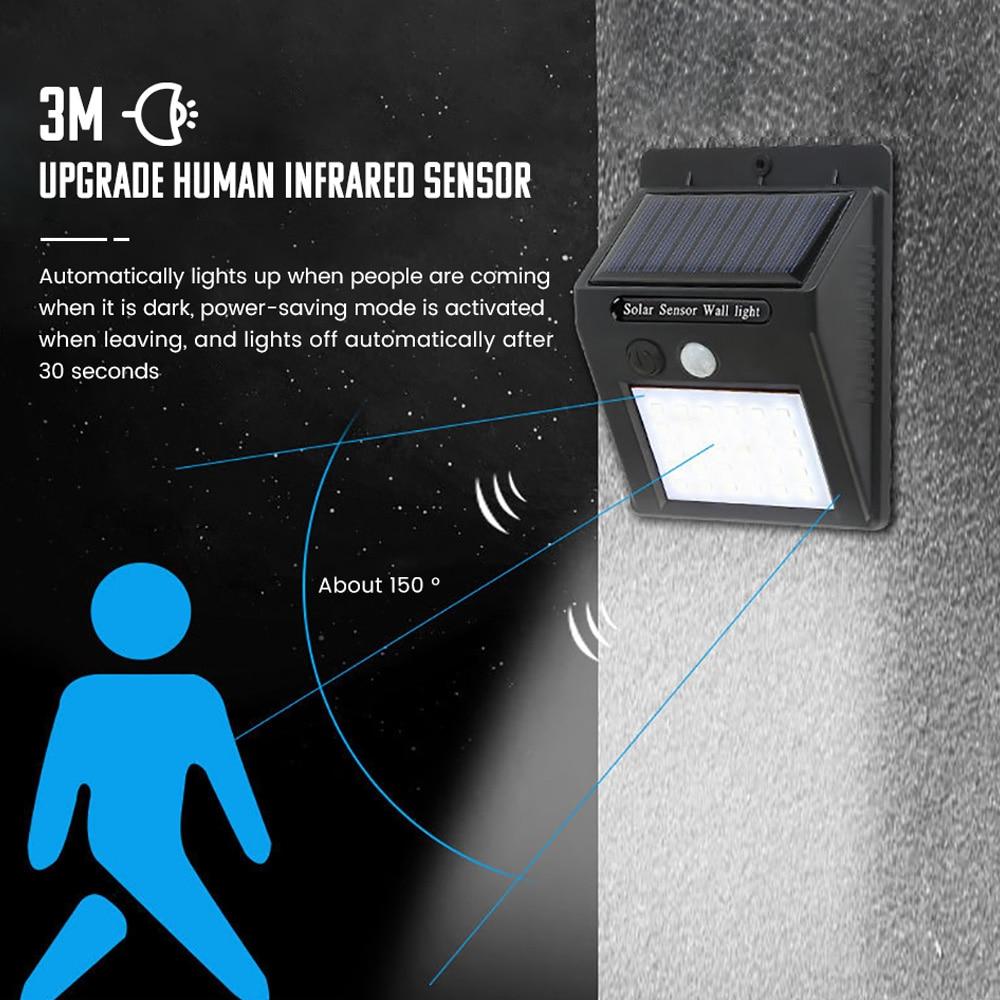 Outdoor Solar Ligh Solar Wall Lamp Waterproof PIR Motion Sensor Garden Light Solar Powered Sunlight Street Light