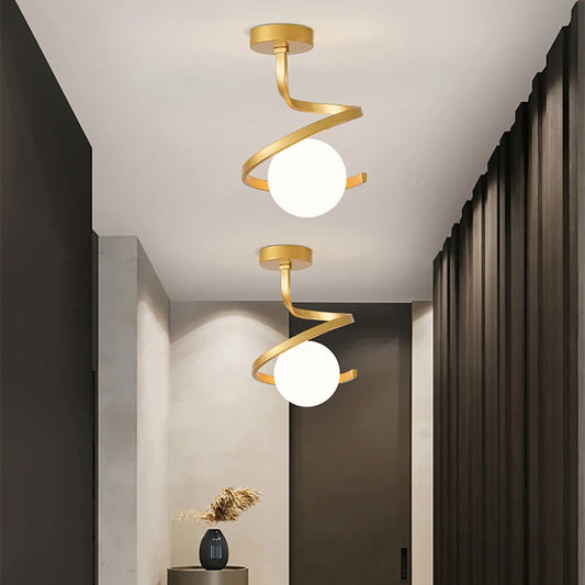 Modern Led Ceiling Lamp For Home Bathroom Corridor Aisle Porch Indoor Glass Ball Fixture Nordic Wind Cloakroom Ceiling Light