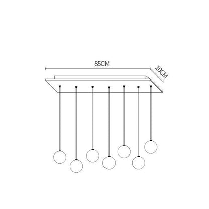 Glass LED Pendant Stair Lights Living Room Cafe Bedroom Lighting Lampara Colgante Cocina Fixtures Nordic Loft Hanging Lamp