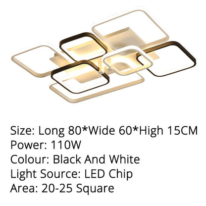 Black White Color Modern Led Ceiling Lights Creative For Living Room Dimmable Dome Lamp Fixture Dimmable Lustre Fixtures Dero