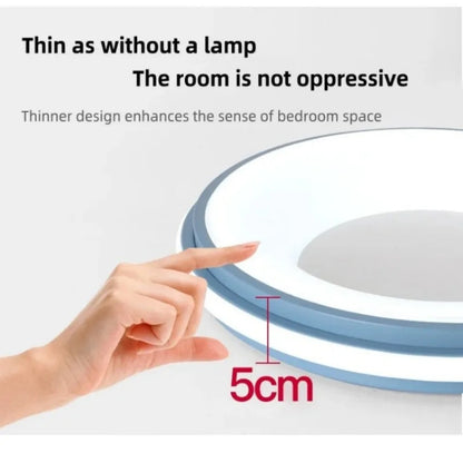 Macaron LED Ceiling Light Modern Simple Circular Remote Dimming Light Interior Decor Light