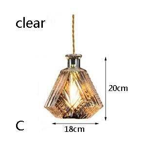 Modern Personality E27 Glass Hanging Lights Wine Bottle Engraved Pendant Lamps For Dining Room Living Room Restaurant Cafe Bar