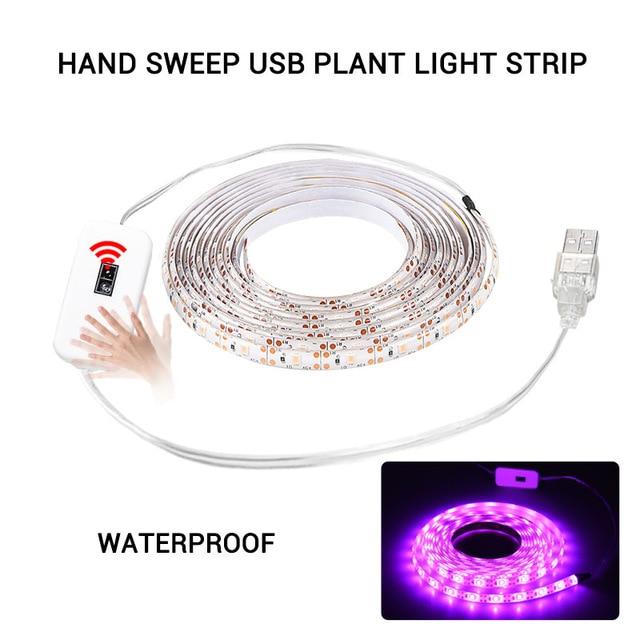USB LED Grow Light Full Spectrum waterproof LED Strip Lights 2835 60LEDs Phyto Lamps For Greenhouse Hydroponic Plant Growing