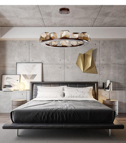 Nordic Creative Living Room Chandelier Modern Minimalist Shaped Glass