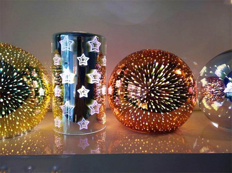 Modern 3D Colorful Nordic Starry Sky Hanging Glass Shade Pendant Lamp Lights E27 LED For Kitchen Restaurant Living Room