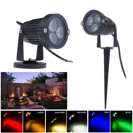 9W Waterproof spike Landscape led light 12V 24V 110V 220V Landscape Spot Light IP65 outdoor Landscape led spike light for garden