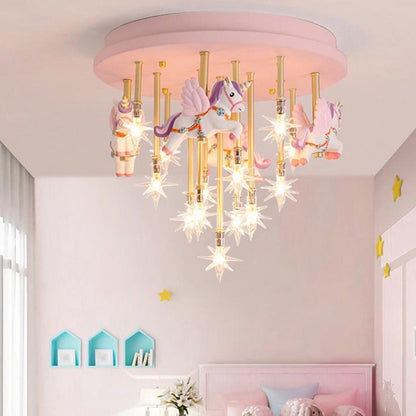 Creative Star Warm Children's Bedroom Ceiling Lamp