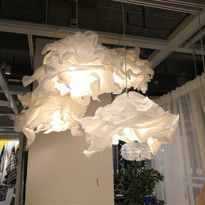 Modern Minimalist Scandinavian European Style Cloud Chandelier Mall Hotel Wedding Shop Theme B&B Convention Paper Lampshade