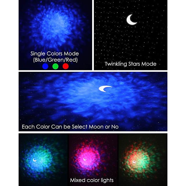 Star Sky Projector  LED Galaxy Night Light Moon Stars Nebula Ocean Lamp Galaxy Projector Rotation Light