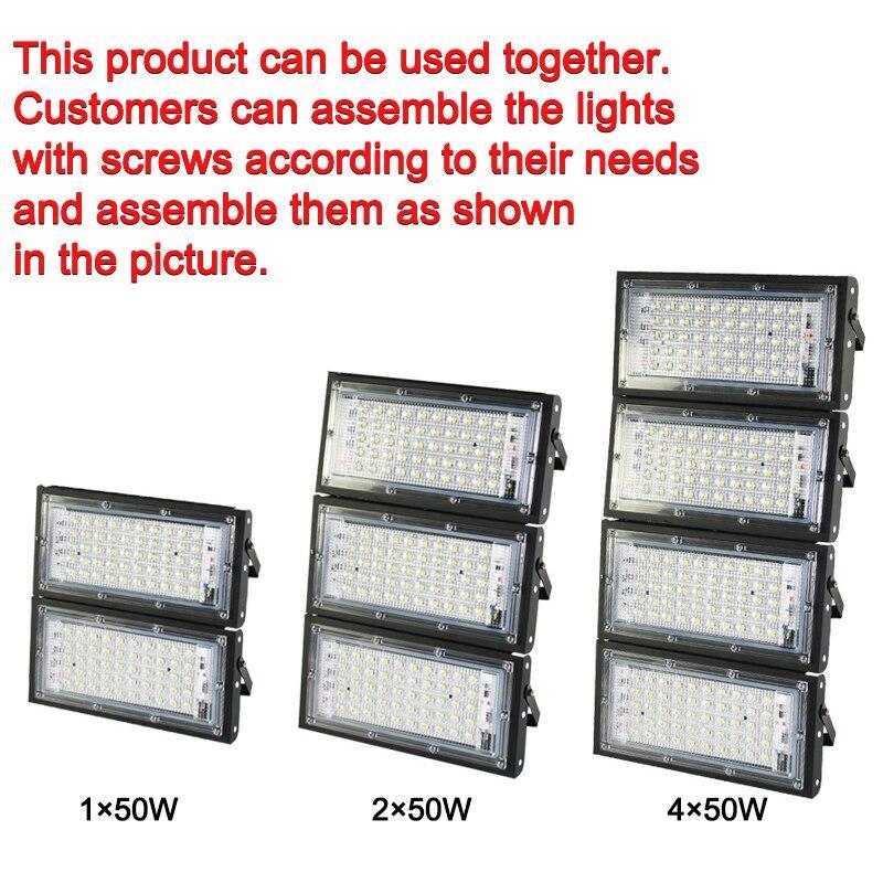 LED Flood Light 50W RGB Led Floodlight Remote control COB chip LED street Lamp AC waterproof IP65 outdoor Lighting