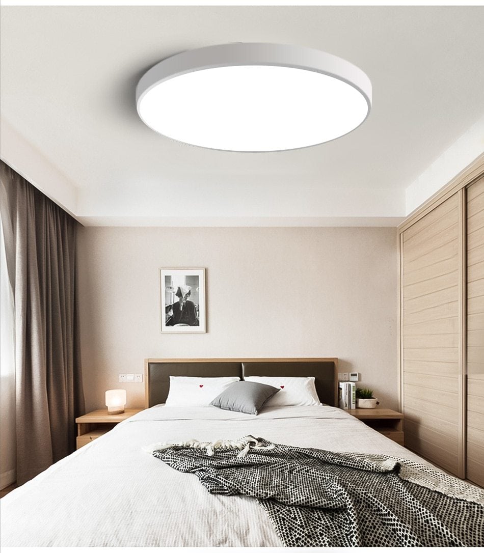 LED Ceiling Light Modern Lamp Living Room Lighting Fixture Bedroom Kitchen Surface Mount Flush Panel Remote Control