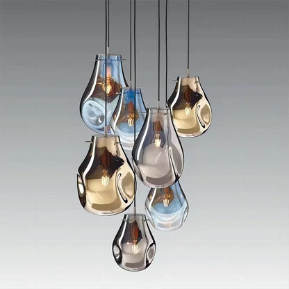 Nordic Pocket Glass Chandelier Table Dining Kitchen Island Pendant Lights Decor Lighting Suspension Design