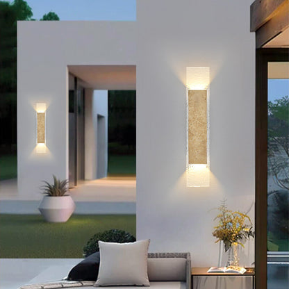 Outdoor Waterproof Wall Lamps Strip Natural stone Wall Lights 18W LED  Porch Wall Sconces  Bedroom Exterior Lighting Fixtures