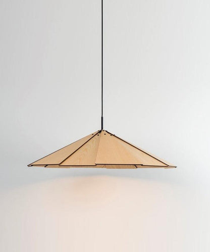 Nordic Minimalist Cafe Homestay Modern Wooden Flying Saucer Chandelier