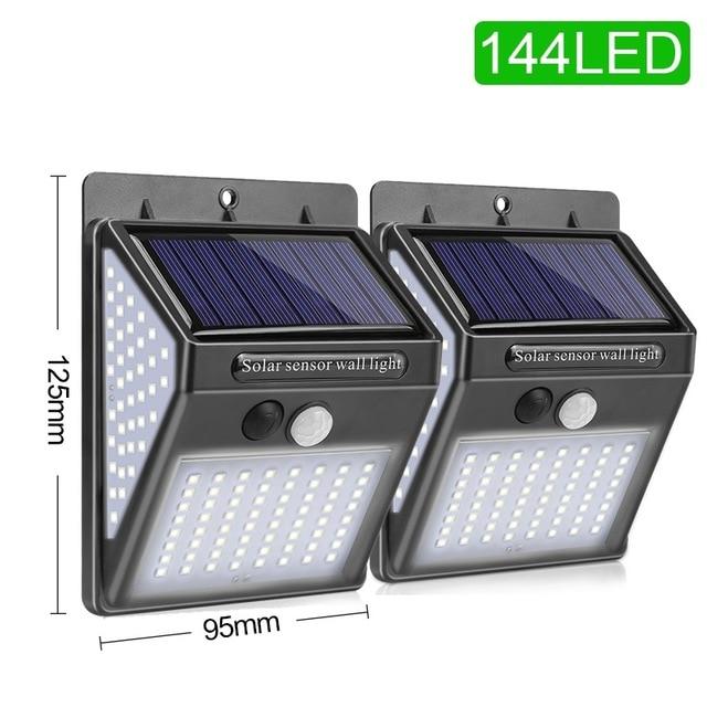 LED Solar Light Outdoor Solar Lamp with PIR Motion Sensor Solar Powered Waterproof Wall Light for Garden Yard Path Decoration
