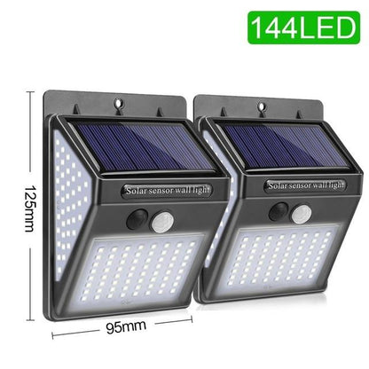 LED Solar Light Outdoor Solar Lamp with PIR Motion Sensor Solar Powered Waterproof Wall Light for Garden Yard Path Decoration