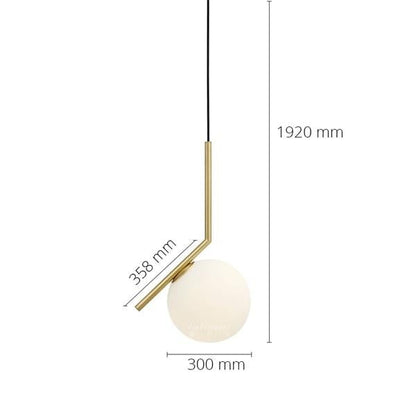 DX Modern Living room/Bedroom/Minimalist/Restaurant Pendant Light Nordic Clothing Decoration Glass Ball Pendant Lamp