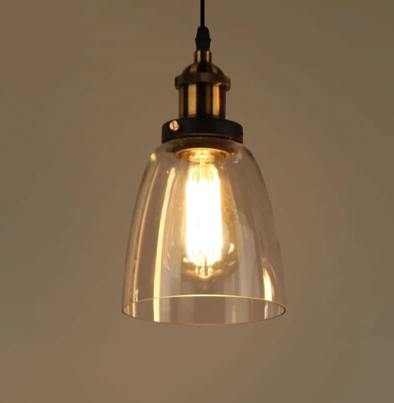 Vintage Pendant Lights Glass Pendant Lamps Loft Industrial Hang Lamp Smoky Grey Lamparas De Techo Colgante Modern Lustre Pendent
