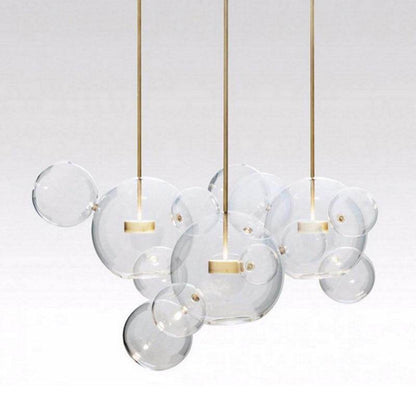 Modern Creative Clear Glass Bubble Ball Led Pendant Lamp for dining room living room bar LED Glass Hang Lamp