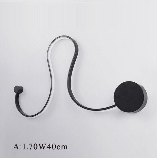 LED Postmodern Nordic Iron Aluminum Acrylic Belt LED Lamp LED Light Wall lamp Wall Light Wall Sconce For Store Bedroom Corridor