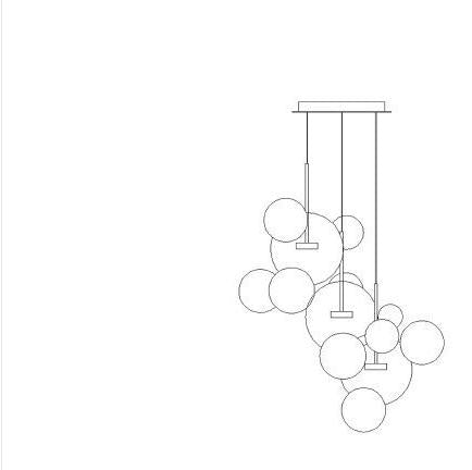 LED Nordic Iron Glass Mickey Gradual Blue LED Lamp LED Light.Pendant Lights.Pendant Lamp.Pendant light For Dinning Room Foyer