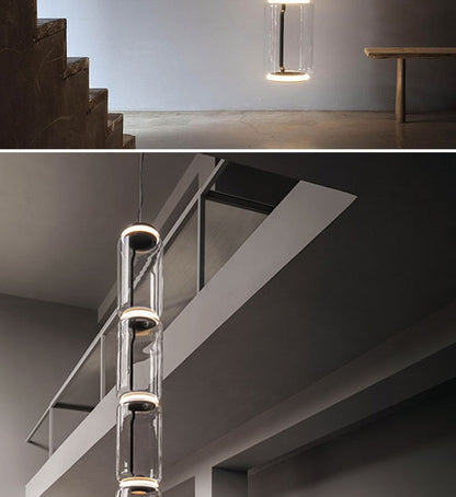 Modern Simple Glass Splicing Time Tunnel Restaurant Empty Chandelier