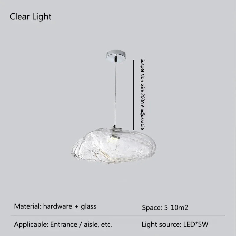Creative Design Led Chandelier  Pebble Glass Nordic Luxury Pendant LampLighing Living Dining Room Furniture