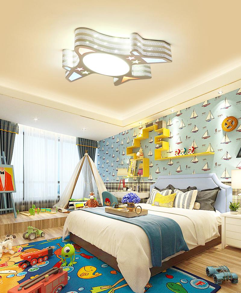 Modern Ceiling Light With Remote Control And Bluetooth Speaker For Kids Room Light