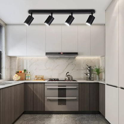 GU10 LED Track Light Spotlight 110-220V Suit Ceiling Lamp GU10 3 Color COB Spot Lights For Kitchen Commercial Living Room