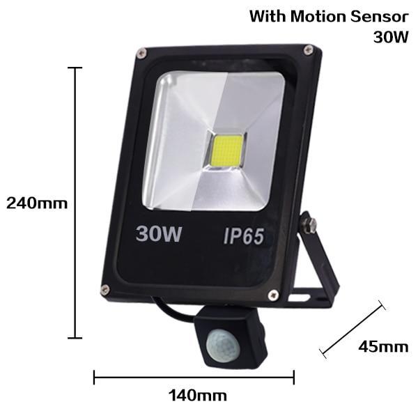 Motion Sensor LED FloodLight 50W 30W 10W Outdoor Lighting Waterproof IP65 Reflector Led Flood Light Spotlight Exterieur