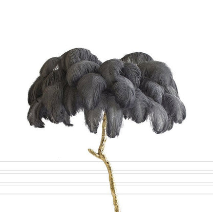 Modern Ostrich Feather Living Room LED Floor Lamps Living Room Bedroom Modern Interior Lighting Decor Floor Light Standing Lamp