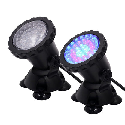 Waterproof LED Underwater Lights Lamp RGB Underwater Spot Light for Swimming Pool Fountains Pond Water Garden Aquarium Light