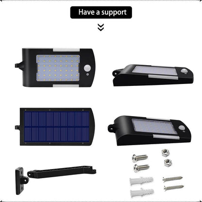 54 LED Wireless Solar Lamp With Three Modes Outdoor Waterproof Solar Light Security Lighting For House Wall Street Yard Garden