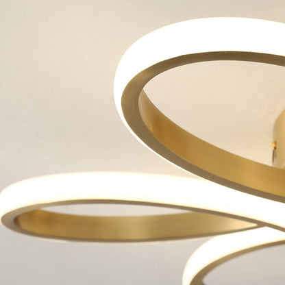 Nordic Fancy Bedroom Copper Ceiling Lamp