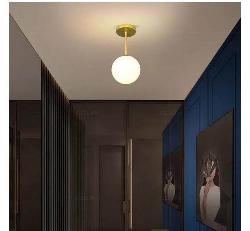 Nordic Multi Head Glass Ceiling Light For Cloakroom Balcony Corridor Aisle Light Entryway Light