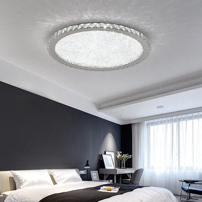 Modern K9 Crystal Circular Square Ceiling+Lights Room Light Suspension Luminaire Plafonnier LED Living Room Lights Lustre
