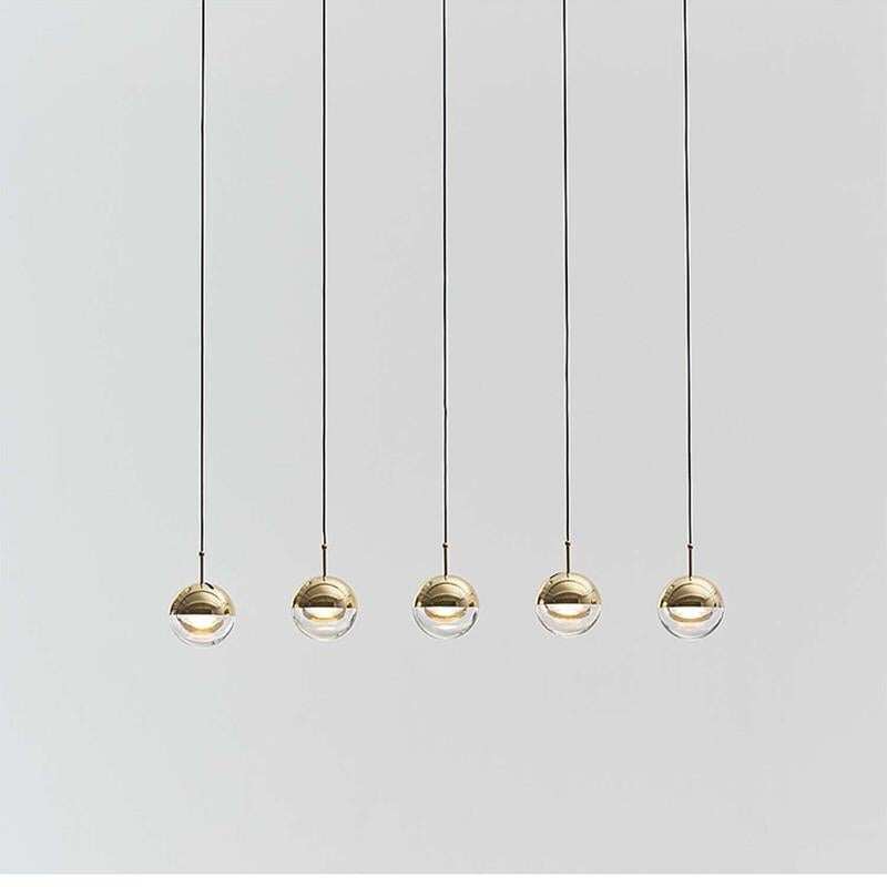 Nordic Loft Rose Gold crystal Ball Pendant Light Personality Designer Aisle Bar Living Room Bedside Suspension Light Fixtures
