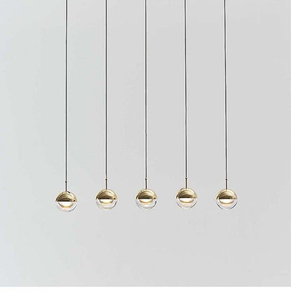 Nordic Loft Rose Gold crystal Ball Pendant Light Personality Designer Aisle Bar Living Room Bedside Suspension Light Fixtures