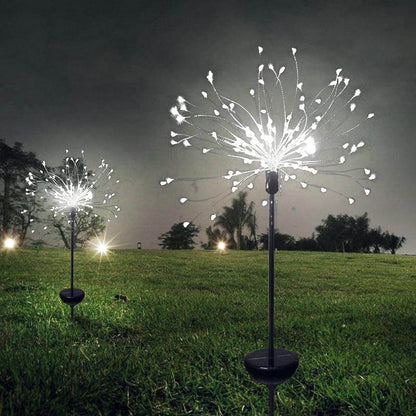 90/150 LED solar light outdoor waterproof eight function flash string lights lawn fireworks lamp garden Christmas holiday decor