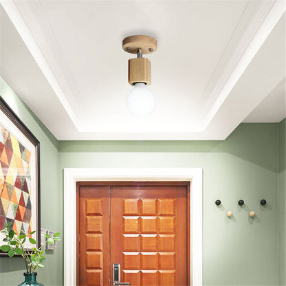 Nordic Ceiling Lamp LED Indoor Light Wood Pendant The Modern Restaurant Shop Bar Living Dining Room Corridor Lighting Fixture