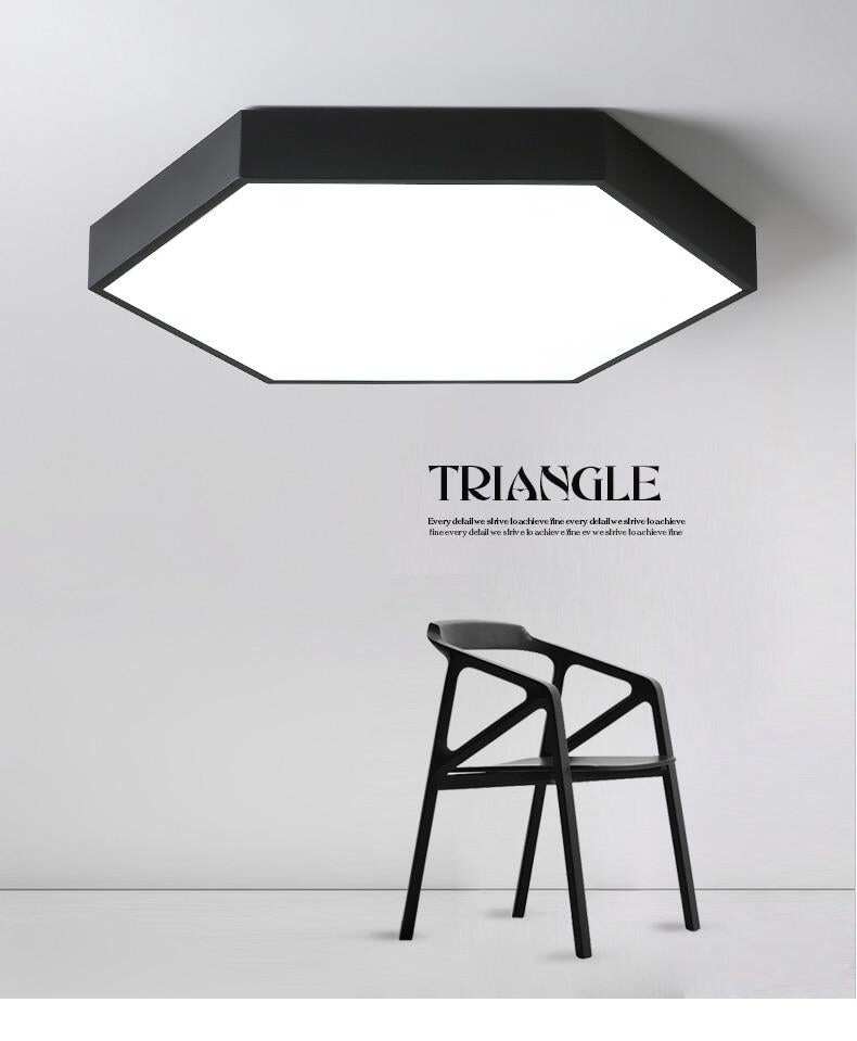 LED Ceiling Light Modern Lamp Living Room Lighting Fixture Bedroom Kitchen Surface Mount Flush Panel Remote Control