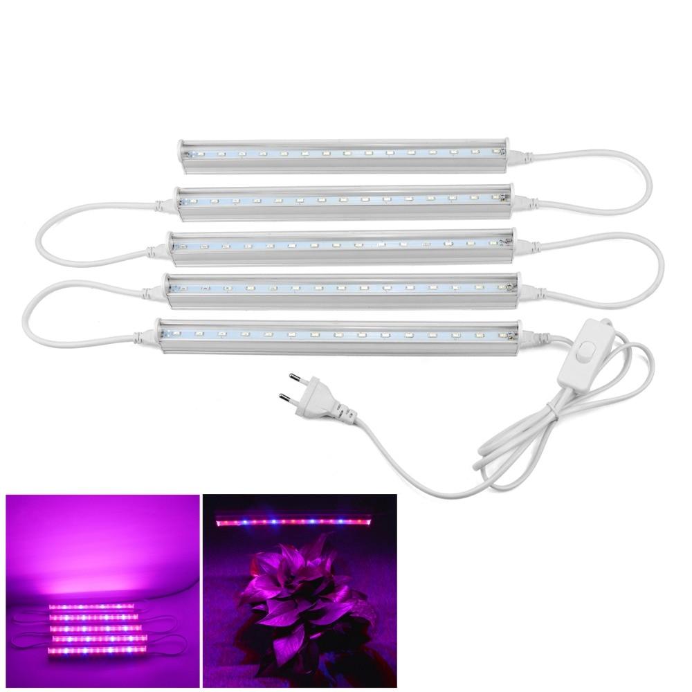 Full Spectrum Led Grow Light T5 Tube EU US Plug LED Phyto Lamps Grow LED Lamp Bar Light Hydroponic Plant Growth Light