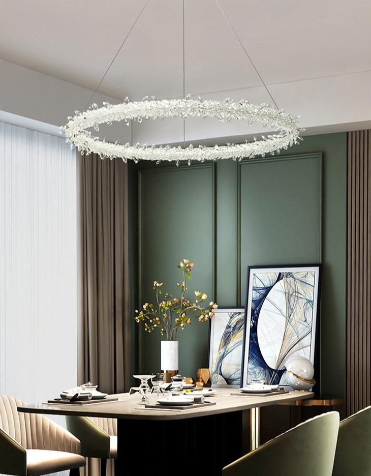 Crystal Chandelier Ring Creative Personality Lamp