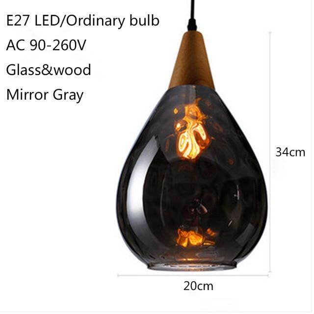 Modern Creative Europe Glass Pendant Light LED E27 With 3 Colors For Bedroom/Restaurant/Living Room/Kitchen/Cafe/Hotel/Office