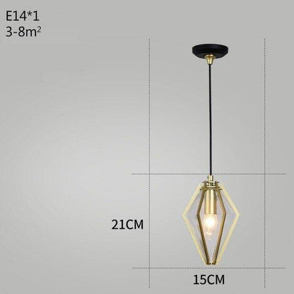 Post Modern Glass Pendant Light Hanging Nordic Living Room Walk In Closet Gold Pendant Lamp Suspension Lighting Fixture