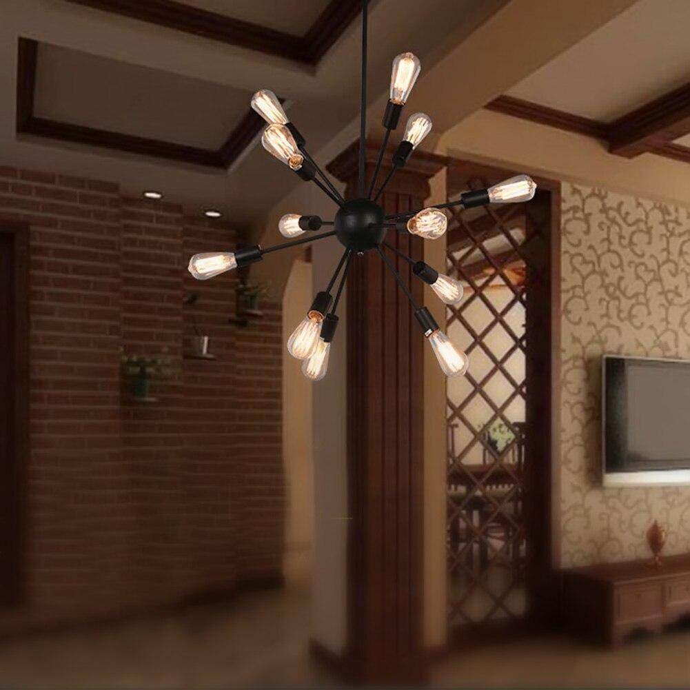 Vintage Retro Sputnik Chandeliers Metal E27 40W Hanging Lamp For Bedroom Living Room Dinning Room Indoor Lighting